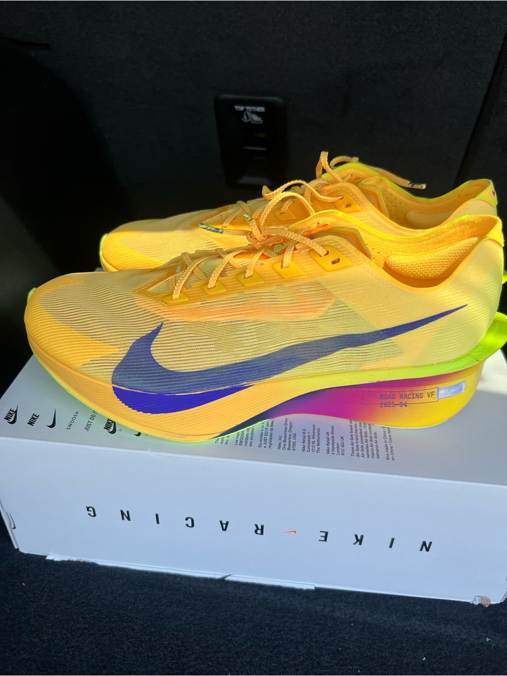 Nike ZoomX Vaporfly Next% 4 Men's Size 14M Citron Pulse Laser Orange HF6414 800